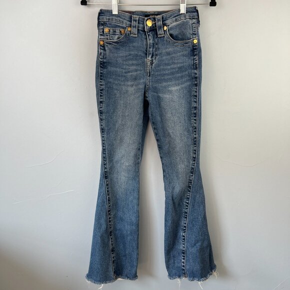 True Religion Reagan High Rise Flare Jeans Size 25 - Picture 3 of 11